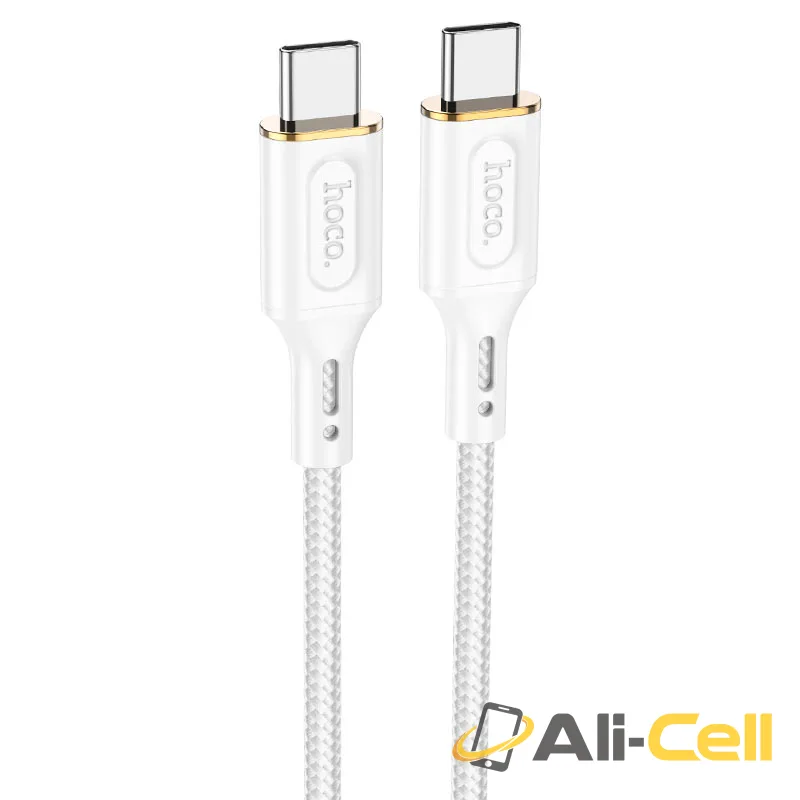Cable Type-C to Type-C “X95 Goldentop” PD 60W fast charge (X95 60w Tc Tc White, 1.0m)