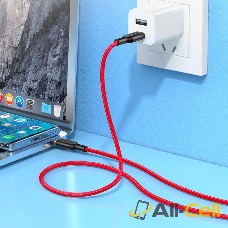Cable Type-C to Type-C “X95 Goldentop” PD 60W fast charge (X95 60w Tc Tc Red, 1.0m) — 7