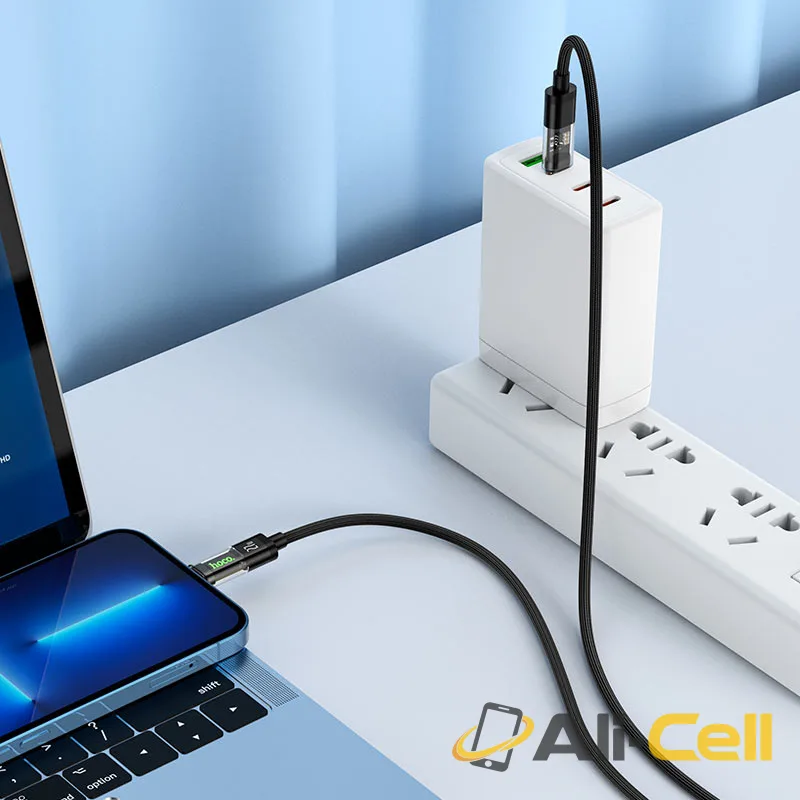 Cable Type-C to Lightning “U116 Transparent Discovery Edition” 27W fast charge (U116 Pd Tc Ltn Black, 1.2m) — 7