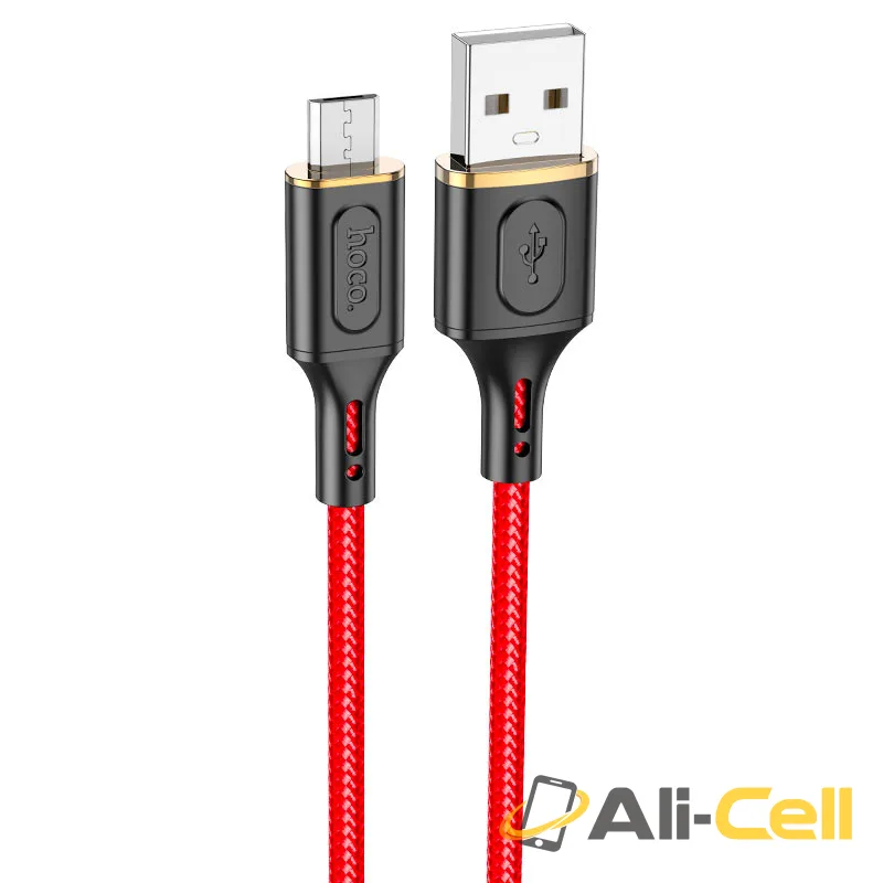 Cable USB to Micro-USB “X95 Goldentop” (X95 Usb Musb Red, 1.0m)