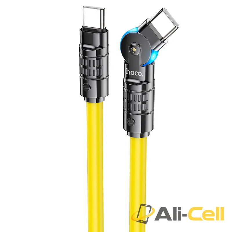 Cable Type-C to Type-C “U118 Triumph” 60W fast charge (U118 60w Tc Tc Yellow, 1.2m)