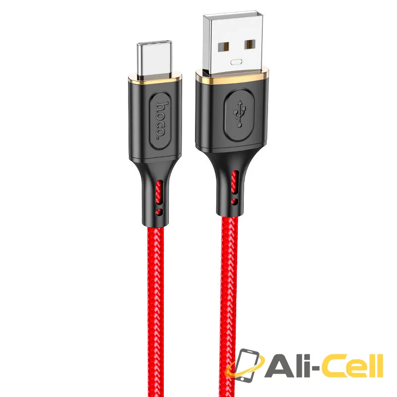 Cable USB to Type-C “X95 Goldentop” (X95 Usb Tc Red, 1.0m)