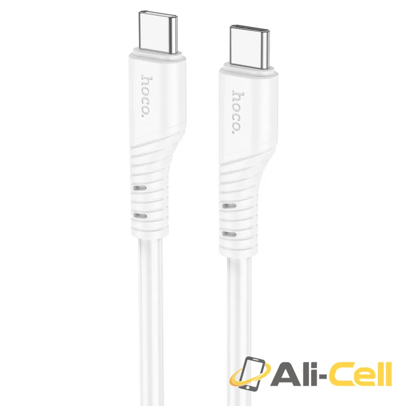 Cable Type-C to Type-C “X97 Crystal color” PD 60W fast charge (X97 60w Tc Tc White, 1.0m)