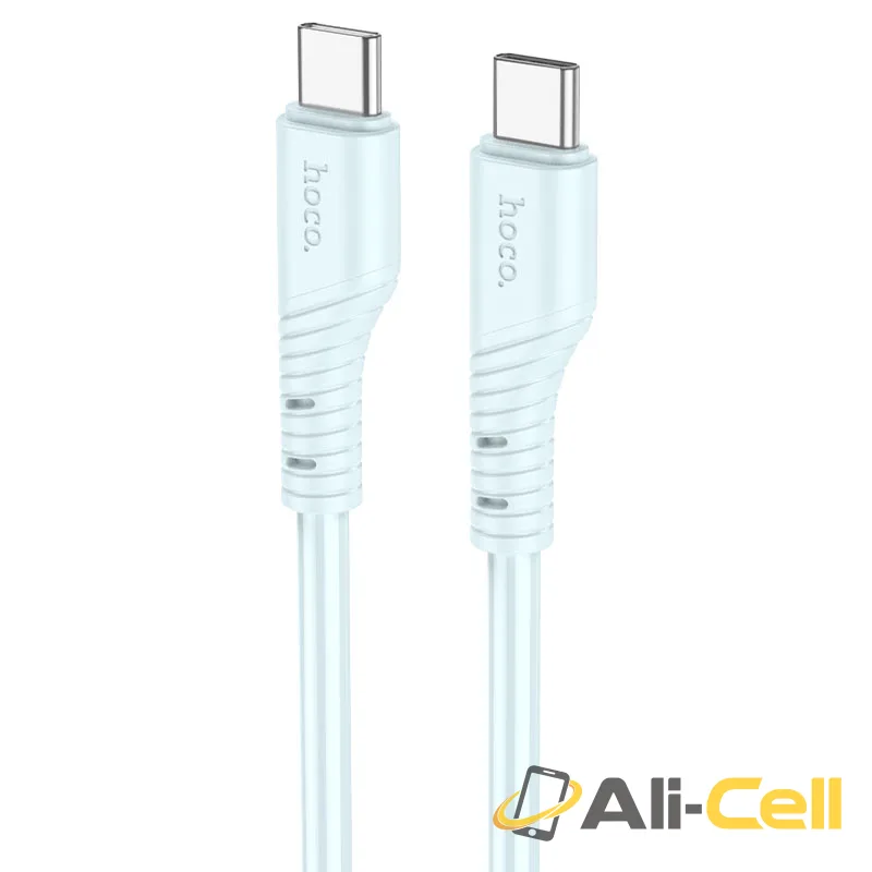 Cable Type-C to Type-C “X97 Crystal color” PD 60W fast charge (X97 60w Tc Tc Light Blue, 1.0m)