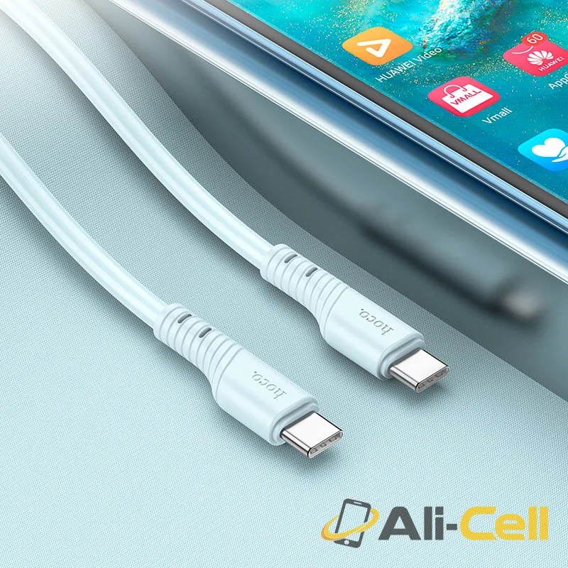 Cable Type-C to Type-C “X97 Crystal color” PD 60W fast charge (X97 60w Tc Tc Light Blue, 1.0m) — 7