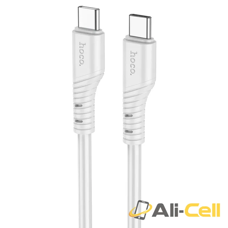 Cable Type-C to Type-C “X97 Crystal color” PD 60W fast charge (X97 60w Tc Tc Light Grey, 1.0m)