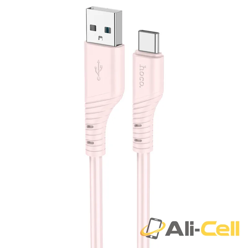 Cable USB to Type-C “X97 Crystal color” (X97 Usb Tc Light Pink, 1.0m)