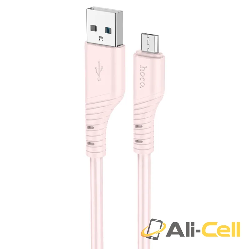 Cable USB to Micro-USB “X97 Crystal color” (X97 Usb Musb Light Pink, 1.0m)