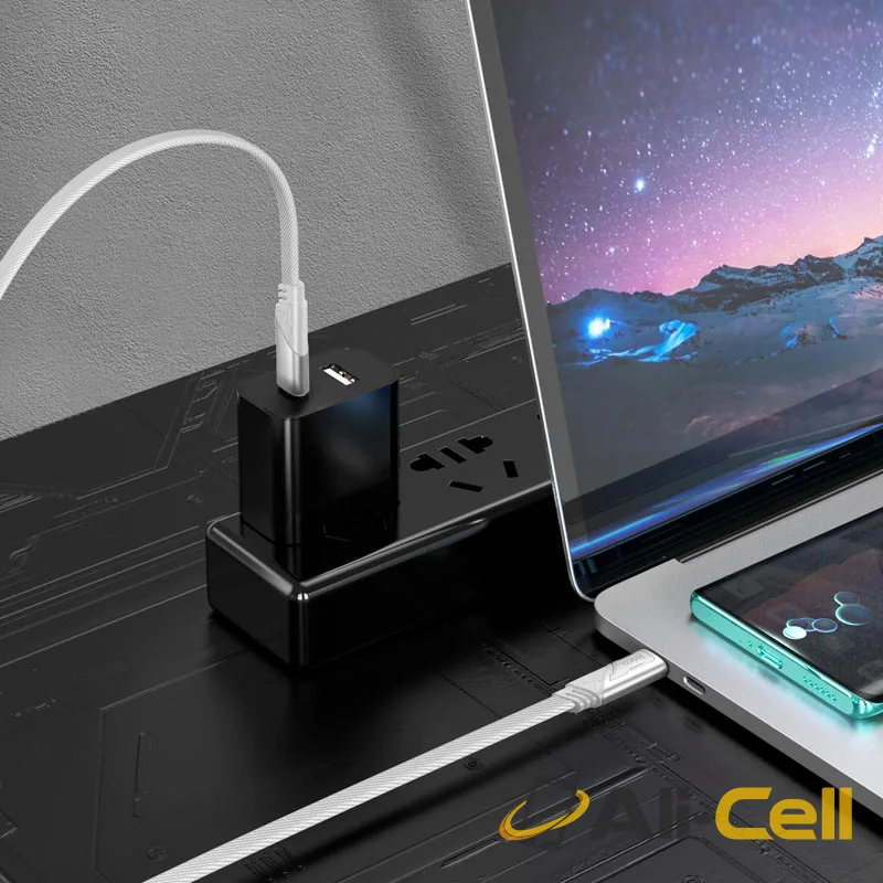 Cable Type-C to Type-C “U119 Machine” 60W fast charge (U119 60w Tc Tc Black, 1.2m) — 7