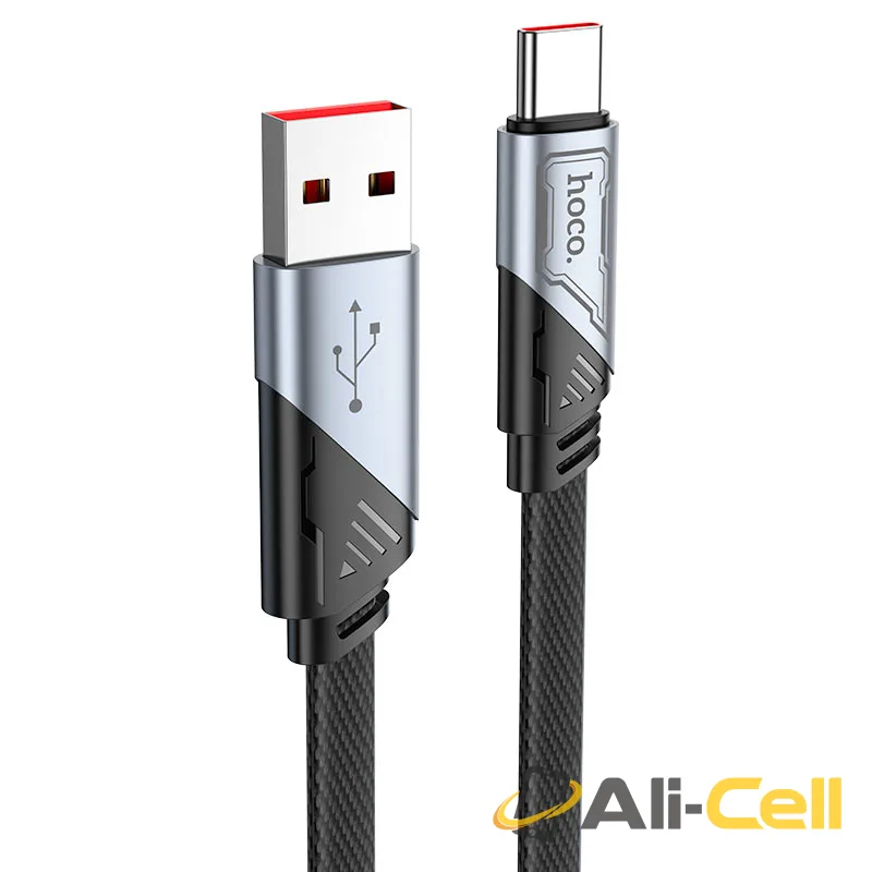 Cable USB to Type-C “U119 Machine” 5A fast charge (U119 5a Usb Tc Black, 1.2m)