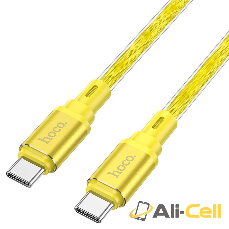 Cable Type-C to Type-C “X98 Crystal ice” PD 60W fast charge (X98 60w Tc Tc Gold, 1.0m) — 3