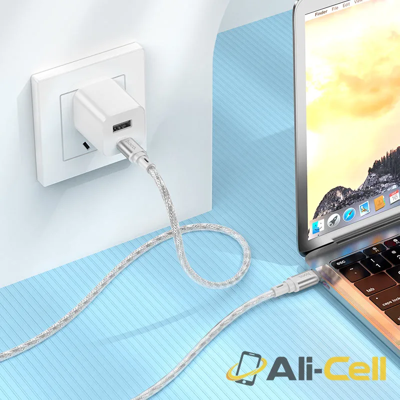 Cable Type-C to Type-C “X98 Crystal ice” PD 60W fast charge (X98 60w Tc Tc Gold, 1.0m) — 7