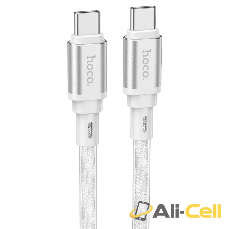 Cable Type-C to Type-C “X98 Crystal ice” PD 60W fast charge (X98 60w Tc Tc Silver, 1.0m)