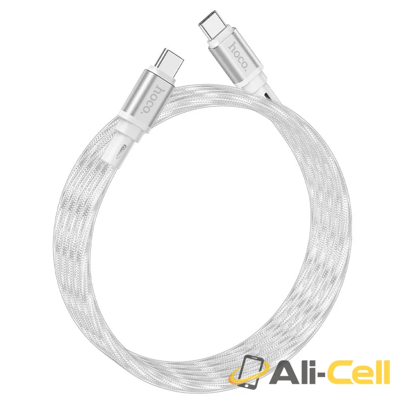 Cable Type-C to Type-C “X98 Crystal ice” PD 60W fast charge (X98 60w Tc Tc Silver, 1.0m) — 5