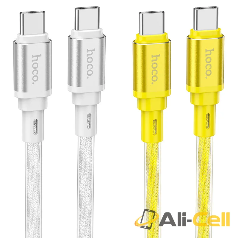 Cable Type-C to Type-C “X98 Crystal ice” PD 60W fast charge (X98 60w Tc Tc Silver, 1.0m) — 6