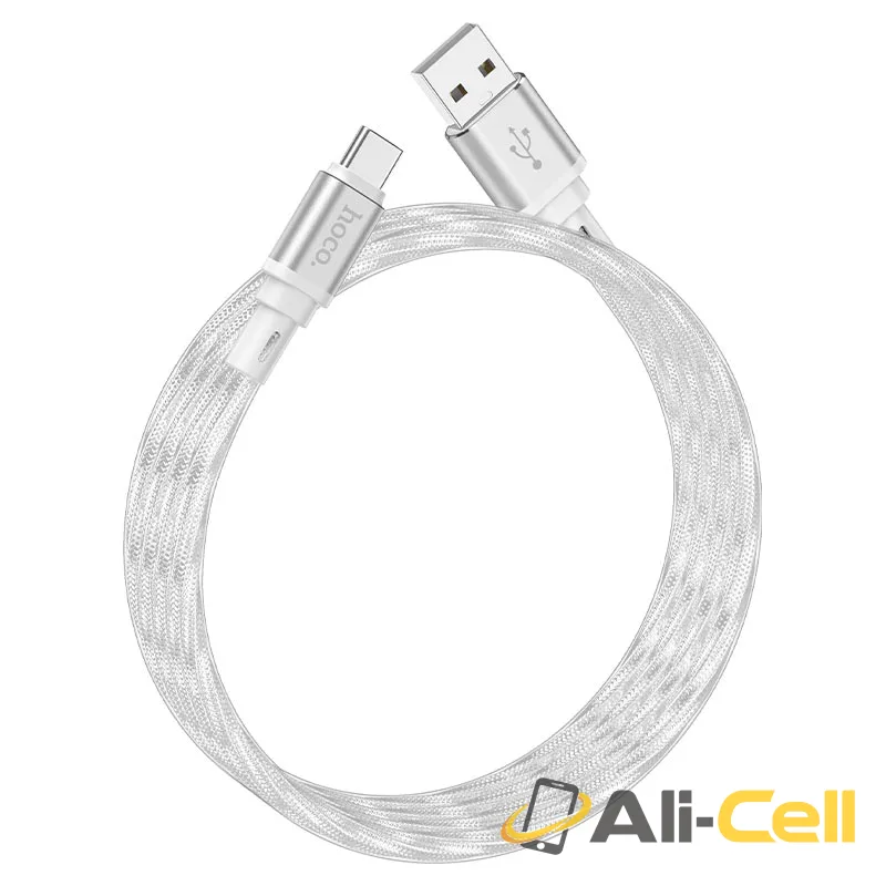 Cable USB to Type-C “X98 Crystal ice” (X98 Usb Tc Silver, 1.0m) — 3