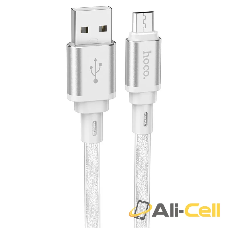 Cable USB to Micro-USB “X98 Crystal ice” (X98 Usb Musb Silver, 1.0m)