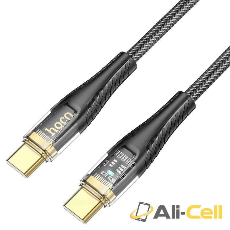 Cable Type-C to Type-C “U121 Gold standard” 60W fast charge (U121 60w Tc Tc Black, 1.2m) — 2