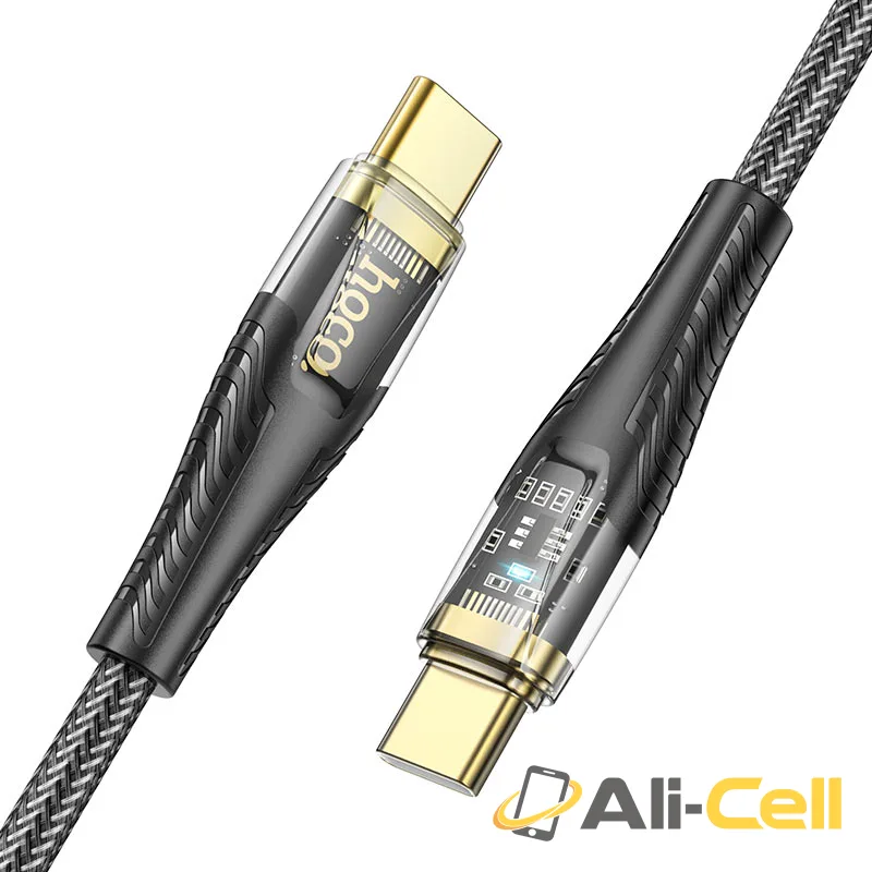 Cable Type-C to Type-C “U121 Gold standard” 60W fast charge (U121 60w Tc Tc Black, 1.2m) — 5