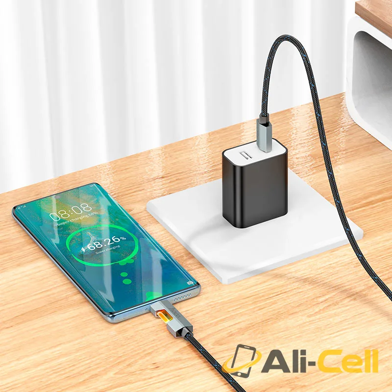 Cable Type-C to Type-C “U123 Regent” PD 60W fast charge (U123 60w Tc Tc Grey, 1.2m) — 7
