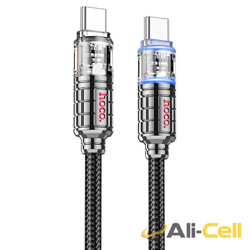 Cable Type-C to Type-C “U122 Lantern” 60W fast charge (U122 60w Tc Tc Black, 1.2m)