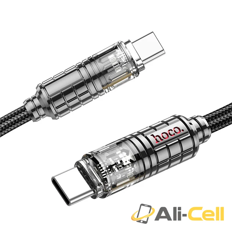 Cable Type-C to Type-C “U122 Lantern” 60W fast charge (U122 60w Tc Tc Black, 1.2m) — 3