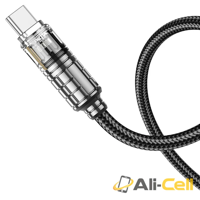 Cable Type-C to Type-C “U122 Lantern” 60W fast charge (U122 60w Tc Tc Black, 1.2m) — 4