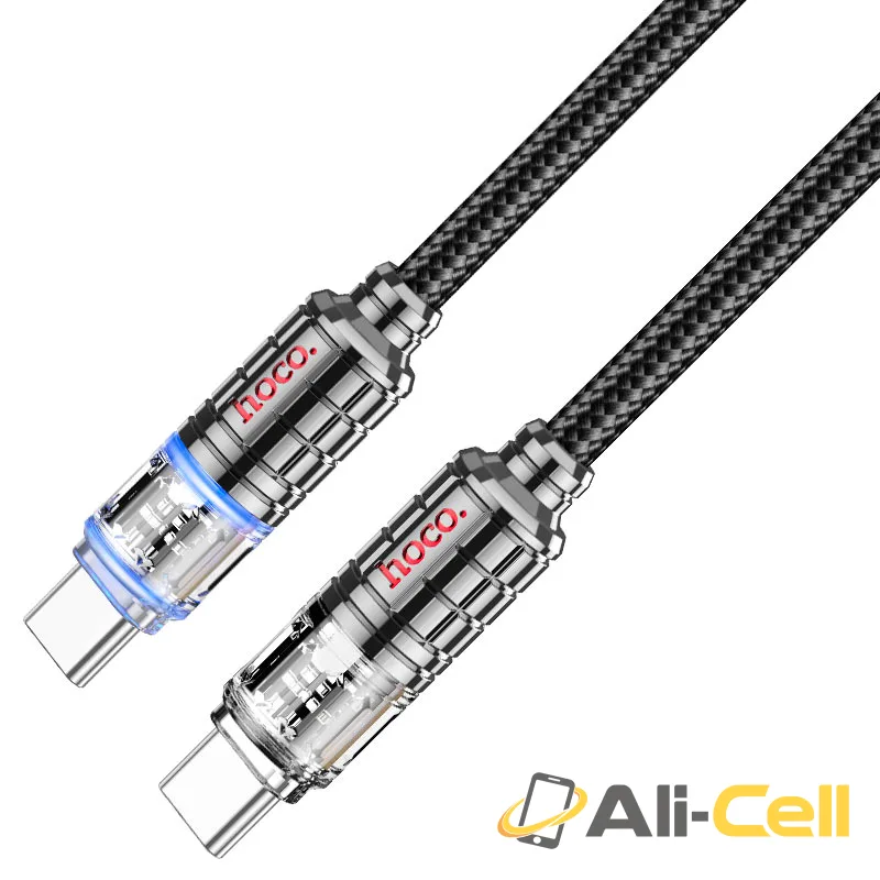 Cable Type-C to Type-C “U122 Lantern” 60W fast charge (U122 60w Tc Tc Black, 1.2m) — 5