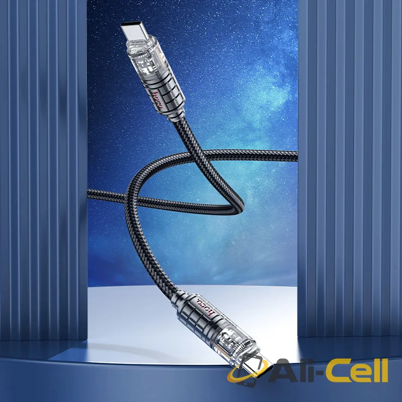 Cable Type-C to Type-C “U122 Lantern” 60W fast charge (U122 60w Tc Tc Black, 1.2m) — 8