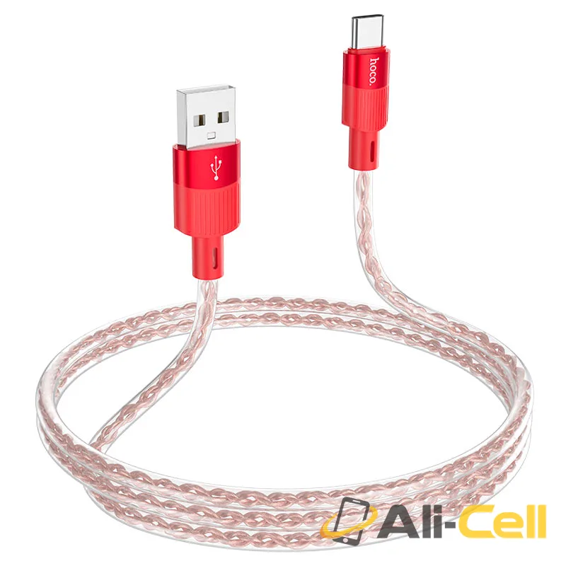 Cable USB to Type-C “X99 Crystal junction” (X99 Usb Tc Red, 1.0m) — 5