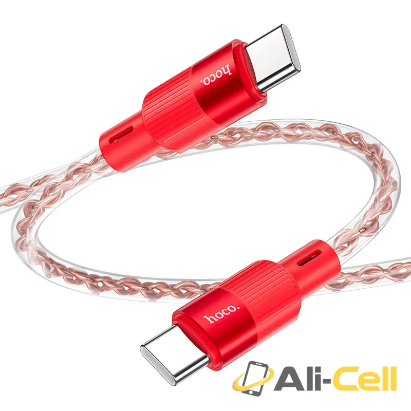 Cable Type-C to Type-C “X99 Crystal junction” PD 60W fast charge (X99 60w Tc Tc Grey, 1.0m) — 4