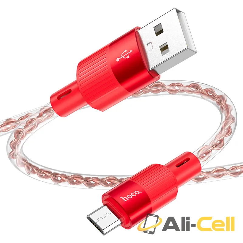 Cable USB to Micro-USB “X99 Crystal junction” (X99 Usb Musb Grey, 1.0m) — 2