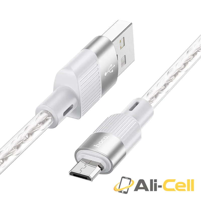 Cable USB to Micro-USB “X99 Crystal junction” (X99 Usb Musb Grey, 1.0m) — 3