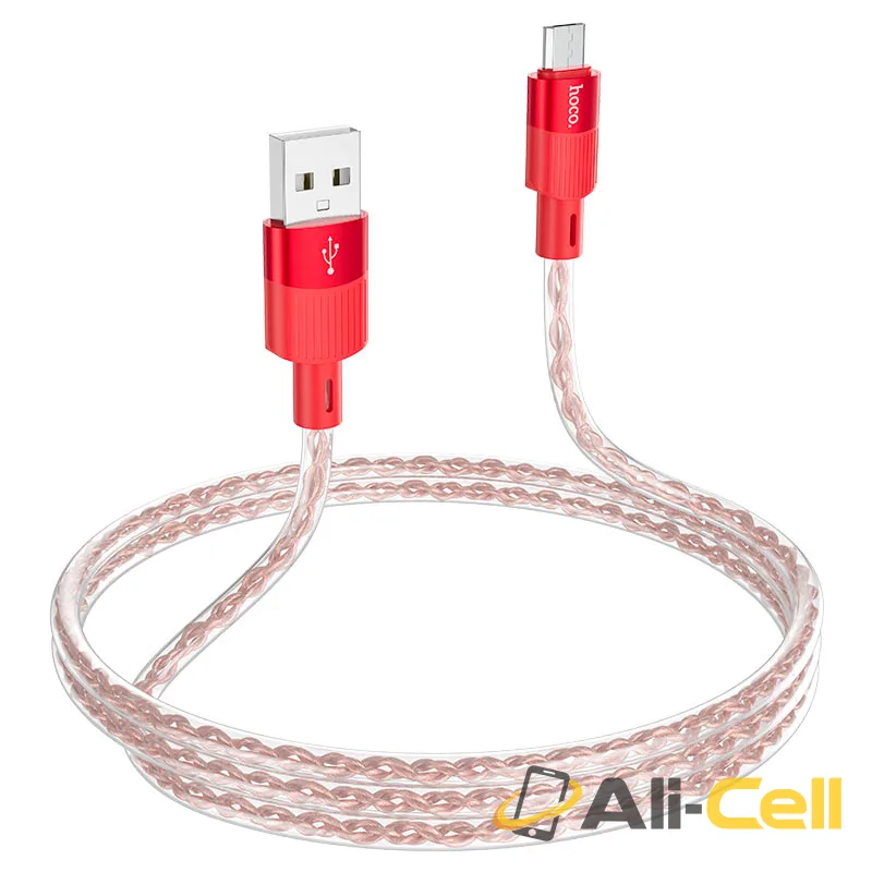 Cable USB to Micro-USB “X99 Crystal junction” (X99 Usb Musb Red, 1.0m) — 4