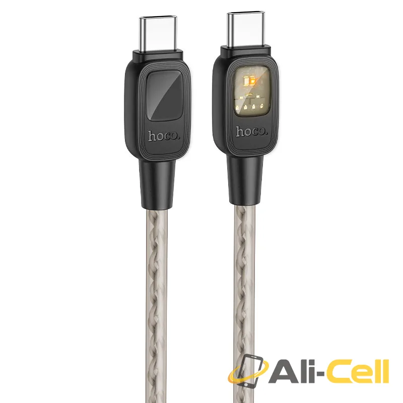 Cable Type-C to Type-C “U124 Stone” PD 60W fast charge (U124 60w Tc Tc Black, 1.2m)
