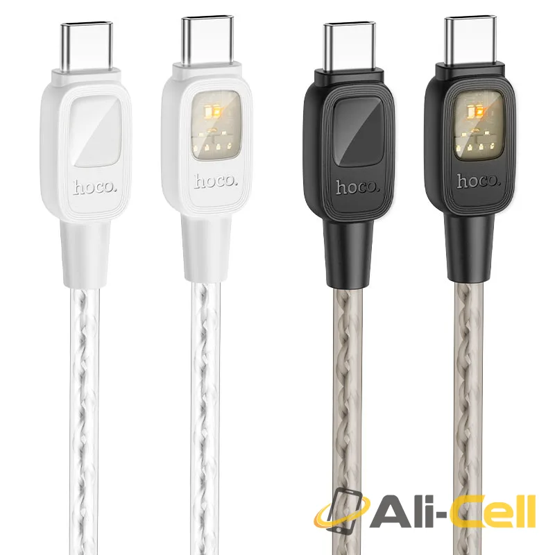 Cable Type-C to Type-C “U124 Stone” PD 60W fast charge (U124 60w Tc Tc Black, 1.2m) — 6