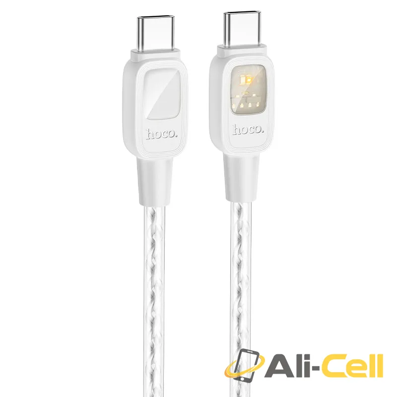 Cable Type-C to Type-C “U124 Stone” PD 60W fast charge (U124 60w Tc Tc Grey, 1.2m)