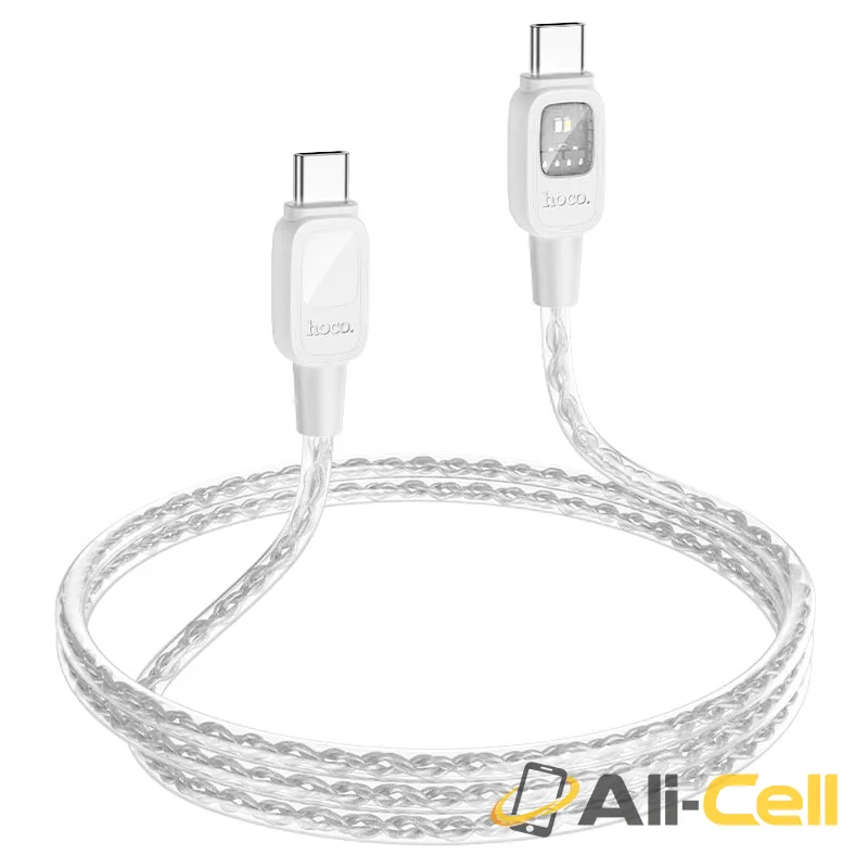 Cable Type-C to Type-C “U124 Stone” PD 60W fast charge (U124 60w Tc Tc Grey, 1.2m) — 3