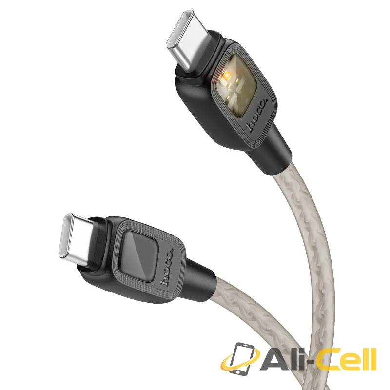 Cable Type-C to Type-C “U124 Stone” PD 60W fast charge (U124 60w Tc Tc Grey, 1.2m) — 4