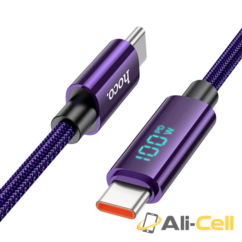 Cable Type-C to Type-C “U125 Benefit” PD 100W fast charge (U125 100w Tc Tc Purple, 1.2m) — 2