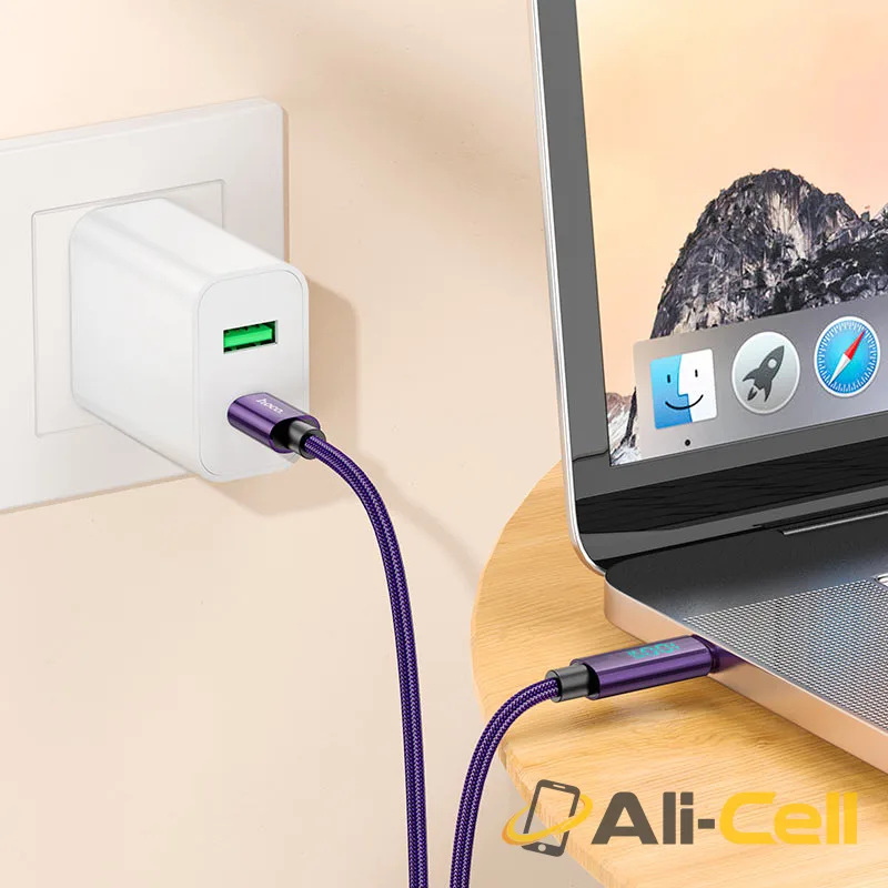 Cable Type-C to Type-C “U125 Benefit” PD 100W fast charge (U125 100w Tc Tc Purple, 1.2m) — 7