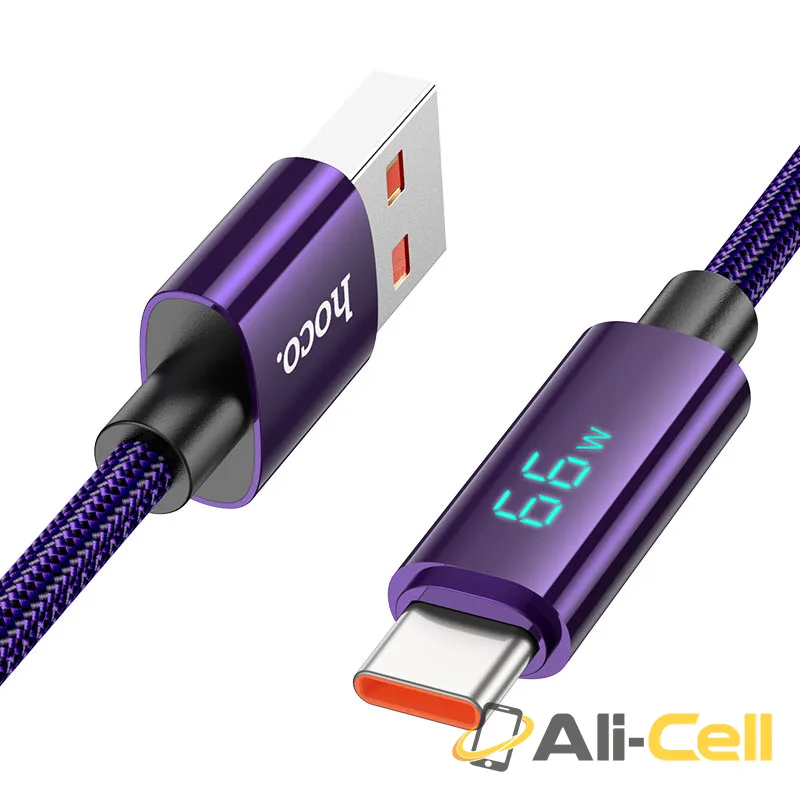Cable USB to Type-C “U125 Benefit” 5A fast charge (U125 5a Usb Tc Purple, 1.2m) — 2