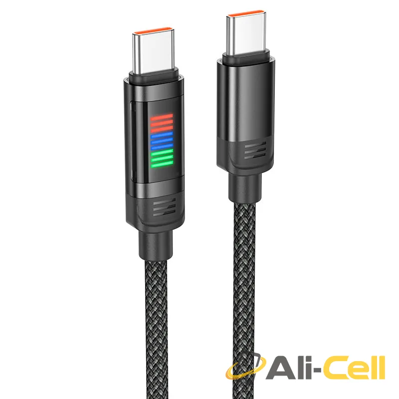 Cable Type-C to Type-C “U126 Lantern” PD 100W fast charge (U126 100w Tc Tc Black, 1.2m)