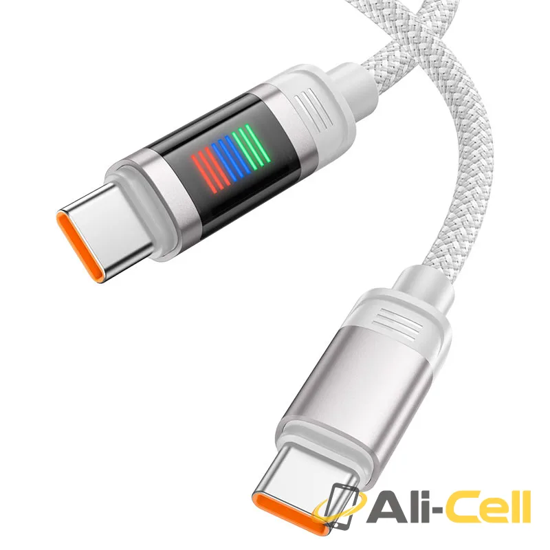 Cable Type-C to Type-C “U126 Lantern” PD 100W fast charge (U126 100w Tc Tc Black, 1.2m) — 2