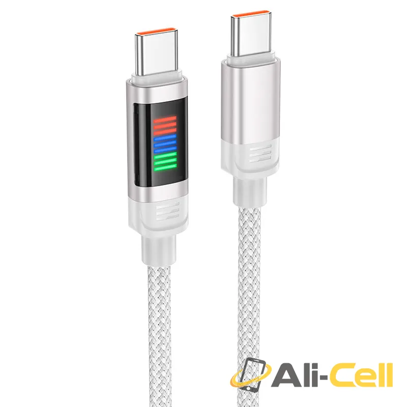 Cable Type-C to Type-C “U126 Lantern” PD 100W fast charge (U126 100w Tc Tc Grey, 1.2m)