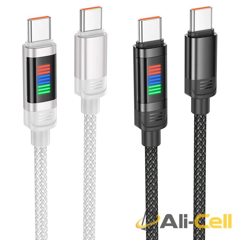 Cable Type-C to Type-C “U126 Lantern” PD 100W fast charge (U126 100w Tc Tc Grey, 1.2m) — 6