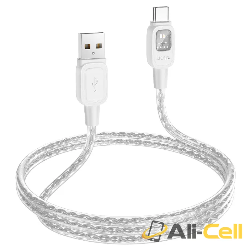 Cable USB to Type-C “U124 Stone” intelligent power-off (U124 Usb Tc Black, 1.2m) — 3