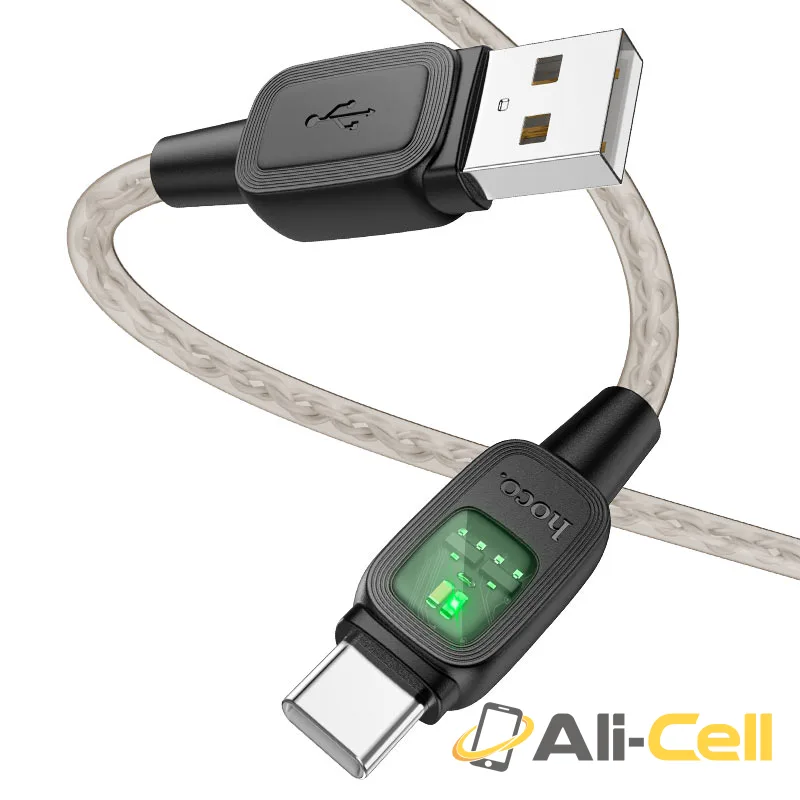 Cable USB to Type-C “U124 Stone” intelligent power-off (U124 Usb Tc Grey, 1.2m) — 4