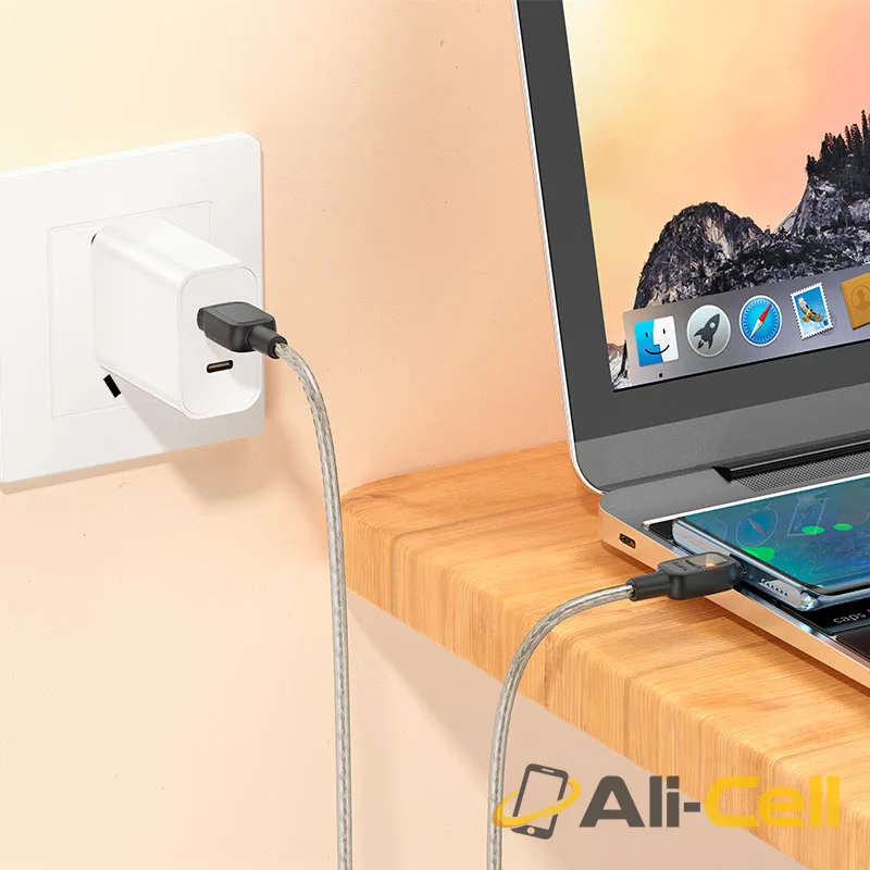 Cable USB to Type-C “U124 Stone” intelligent power-off (U124 Usb Tc Grey, 1.2m) — 7