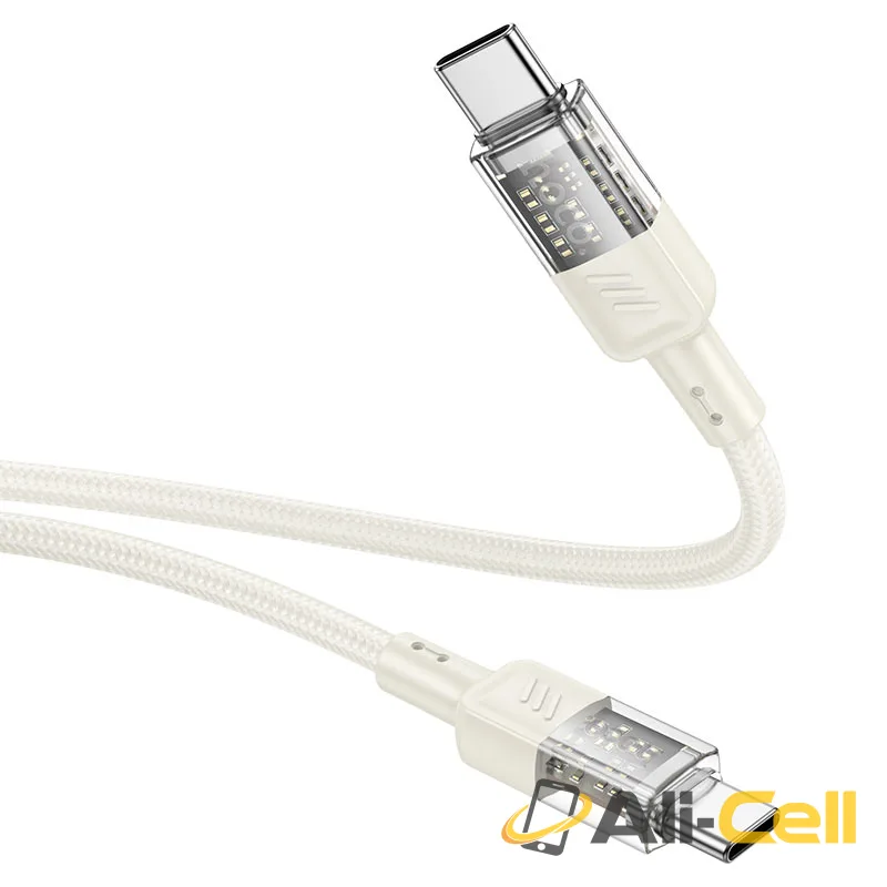 Cable Type-C to Type-C “U129 Spirit” PD 60W fast charge (U129 60w Tc Tc Black, 1.2m) — 3